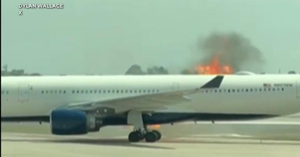 Video captures engine fire on Delta plane at Orlando International Airport
