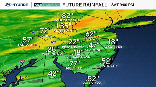 Future rainfall for Saturday, April 26 