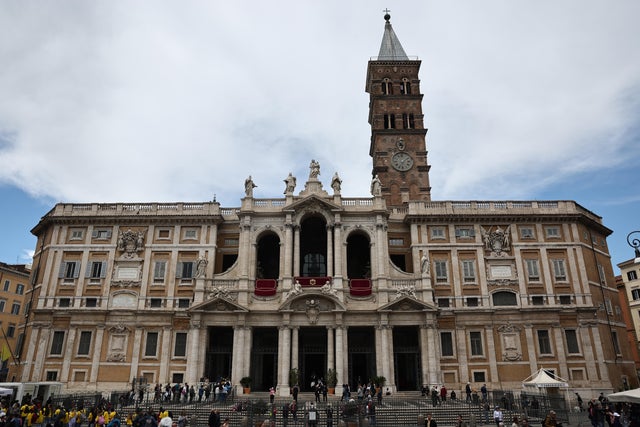 A view of the Santa Maria Maggiore (St. Mary Major) Basilica in Rome 