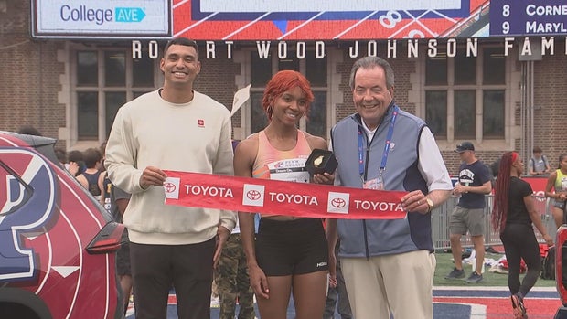 Hundreds of athletes, fans endure downpour at Franklin Field on final day of 129th Penn Relays 