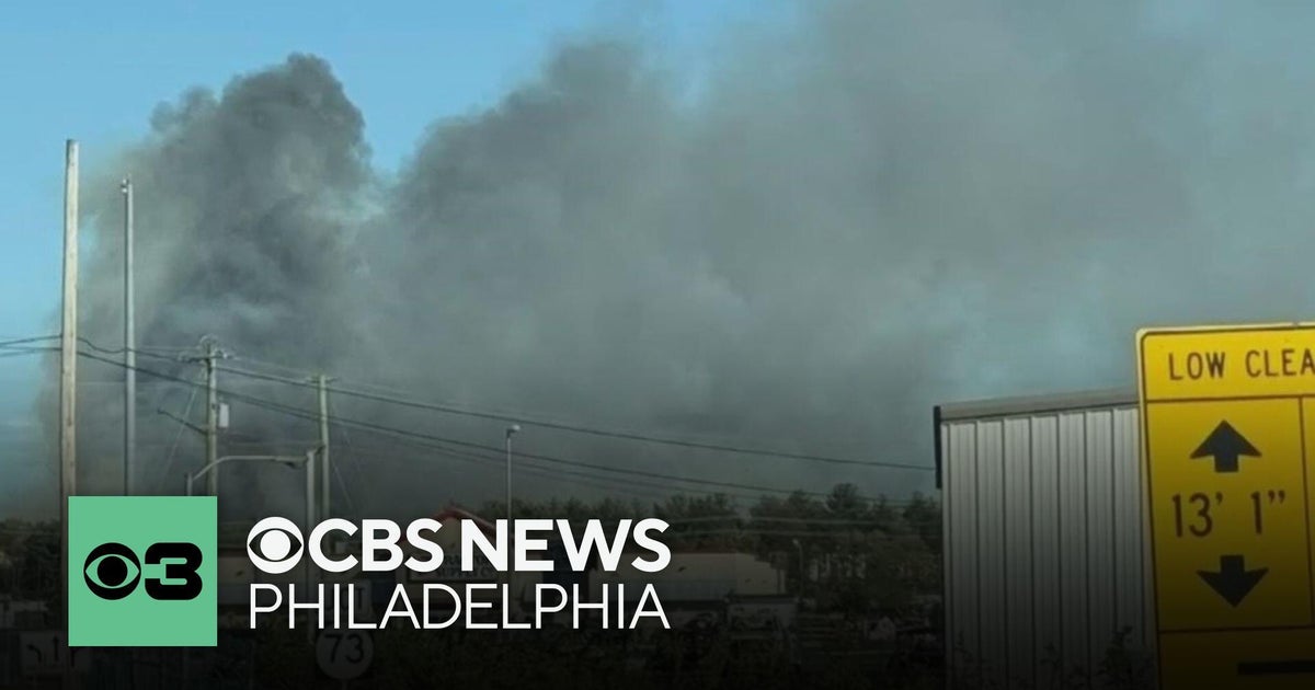 Crews battle fire at recycling plant in South Jersey - CBS Philadelphia