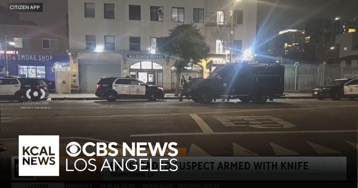 Hours long downtown LA standoff with suspect ends - CBS Los Angeles