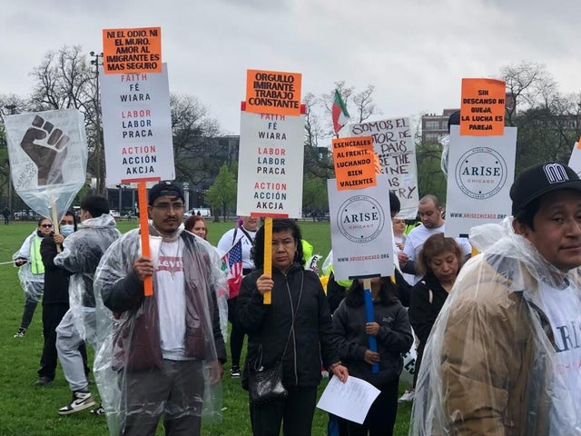 May Day 2025 protest in Union Park, Chicago. 