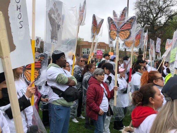 May Day 2025 protest in Union Park, Chicago. 