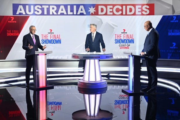 Labor Leader Albanese And Coalition Leader Dutton Take Part In Final Election Debate