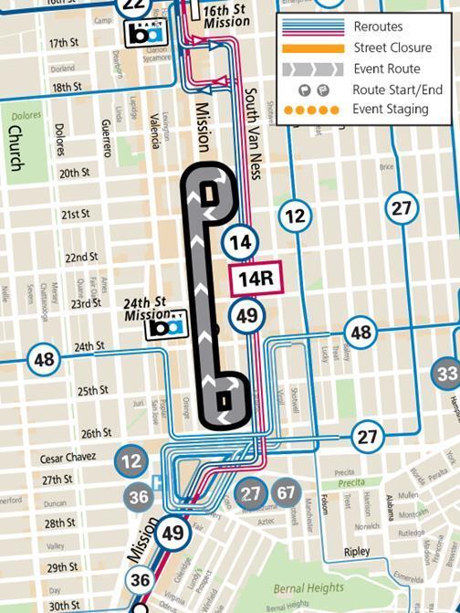 Road closures for San Francisco Cinco de Mayo parade 