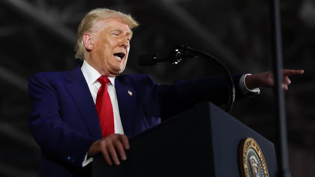 President Trump Delivers Speech In Michigan To Mark 100 Days Of His Presidency 