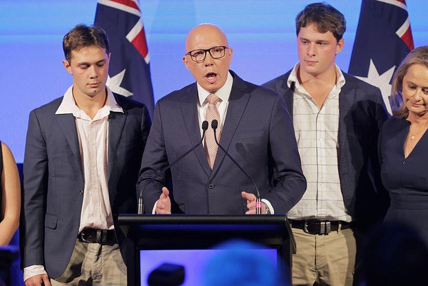 Opposition leader Peter Dutton at the Coalition Elections Night event