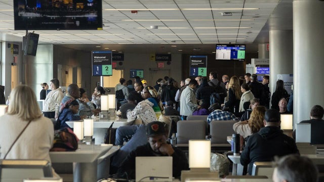 Travelers At Newark Liberty International Airport 