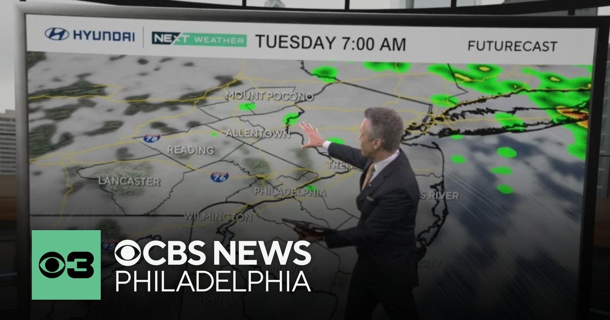 Cloudy Monday night with chance of rain in Philadelphia region - CBS ...