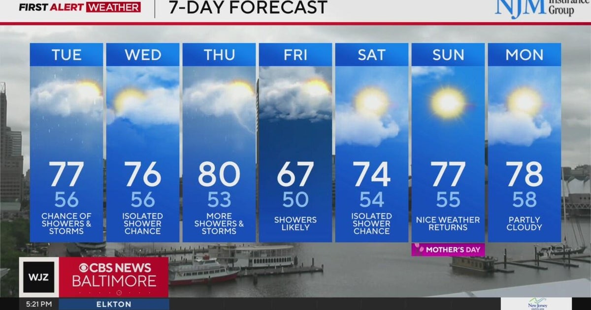 Storm chances ramp up this evening in Maryland - CBS Baltimore