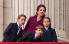 The Royal Family Watch Military Procession To Mark The 80th Anniversary Of VE Day 