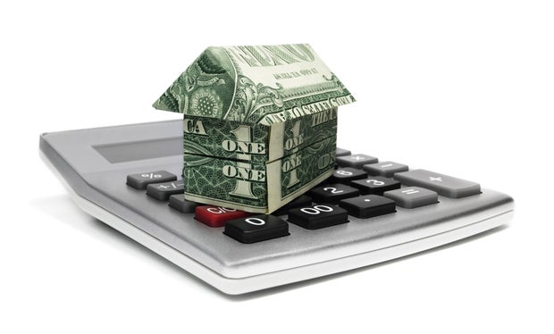 Calculator With Origami House 