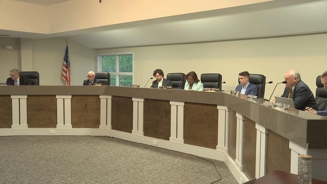 Upper Makefield Township board during a meeting 