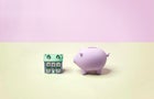 Financial house ownership still life. 