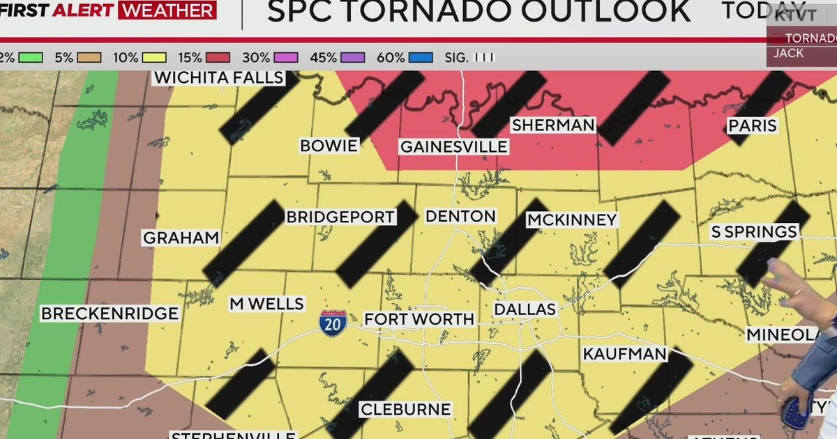 Hail, strong storms expected in North Texas - CBS Texas