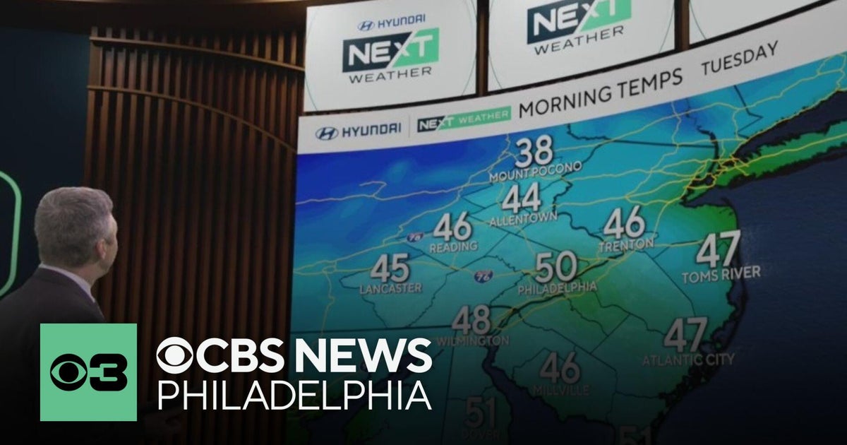 Mostly sunny, nice Tuesday in Philadelphia region - CBS Philadelphia