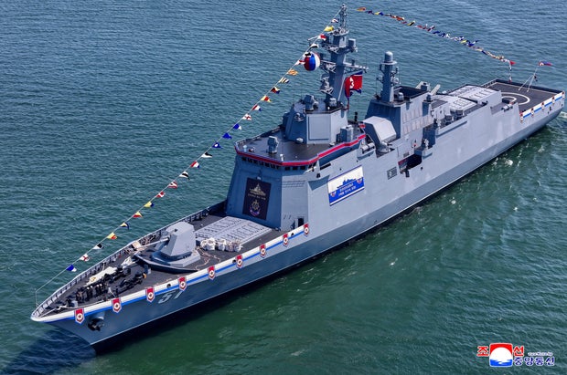 North Korea's Kim Jong Il attended the ceremony to launch a new 5,000-ton warship