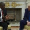 President Trump has tense exchange with South Africa's president in Oval Office meeting