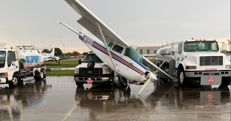 Storm gusts damage plane, down power lines in Pembroke Pines