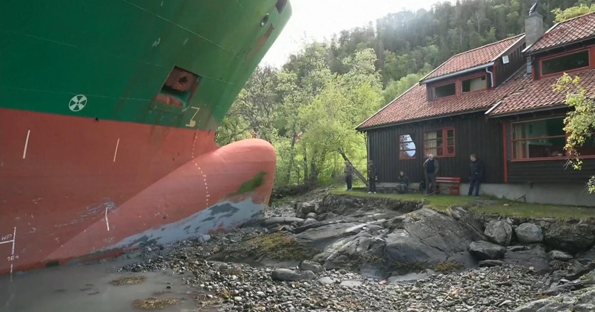 443-foot ship finally pulled free after nearly hitting Norway home as owner slept: "It's time to say goodbye"