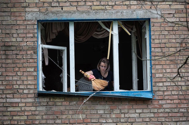 Russian drones hit a residential area in Kyiv