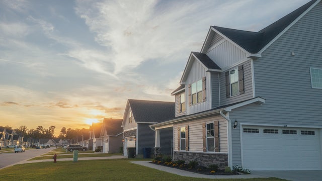 Neighborhood - New Homes - Sunset - North Carolina - Wide Angle 