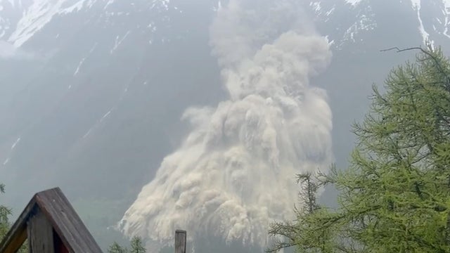 Glacier collapse buries Swiss village in mud and rocks 