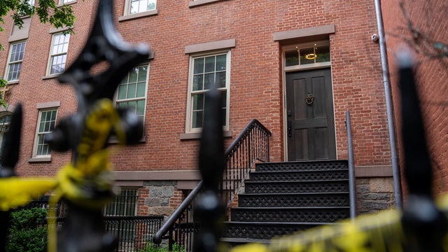 The Manhattan town house where an Italian man was allegedly tortured for weeks in an attempt to gain access to his bitcoin wallet is seen in New York City, May 29, 2025. 