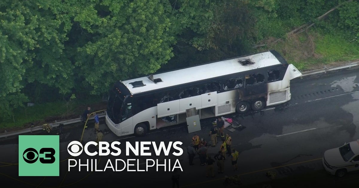 Part of route 1 is shutdown after a bus fire in Chester County - CBS ...