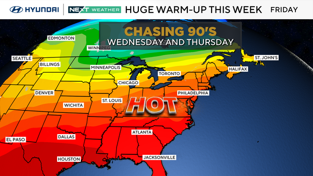 Chasing temps in the 90s this week 