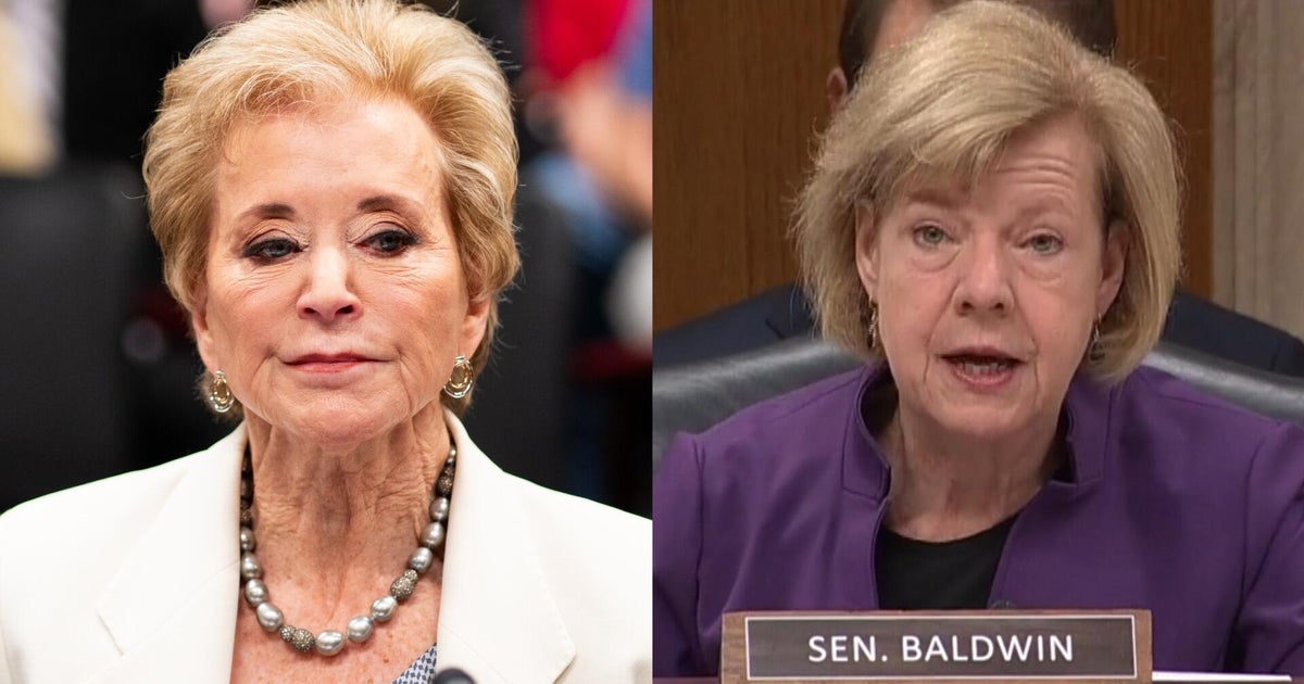 Baldwin grills McMahon on unallocated funds for students, schools, approved by Congress