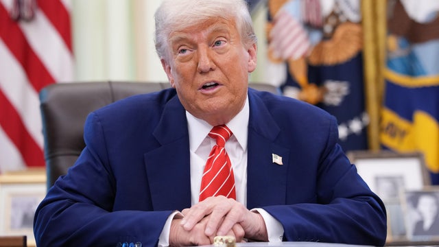 President Trump Holds Press Conference With Elon Musk in White House's Oval Office 