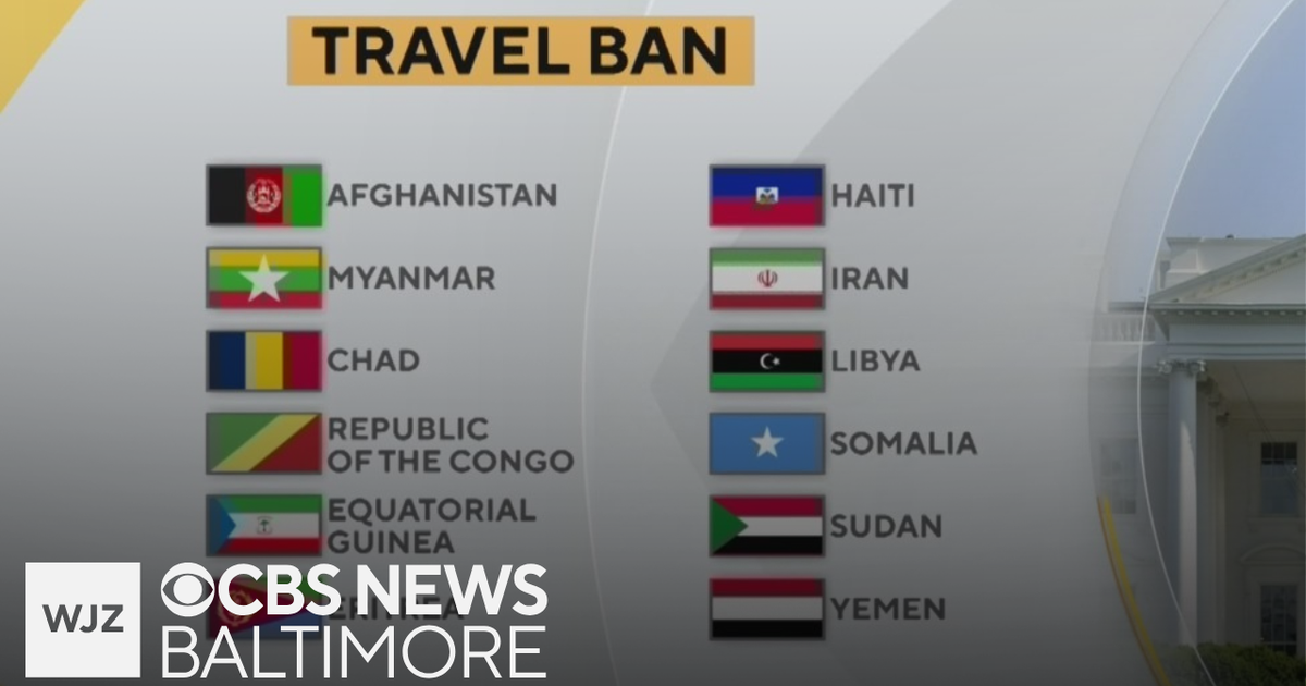 Trump bans U.S. travel for nationals from 12 countries - CBS Baltimore