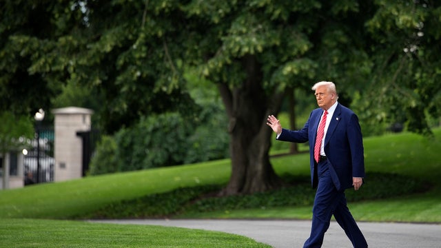 President Donald Trump departs the White House on May 30, 2025 in Washington, DC. 
