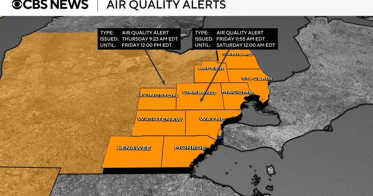 Air quality alerts issued for all of Southeast Michigan through Friday 