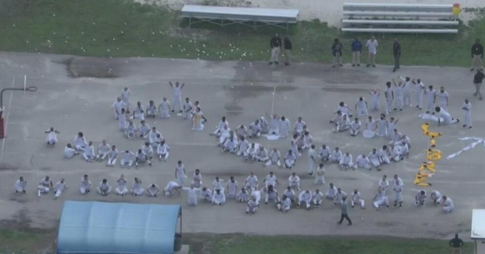 Krome detainees spell out “SOS”
