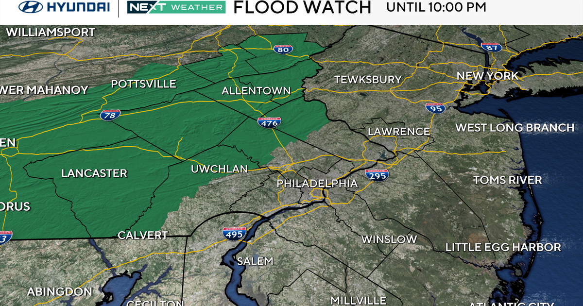 Sunny with PM shower chances outside Philadelphia; rain this weekend 