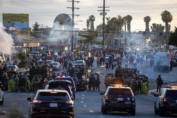 Compton immigration protests