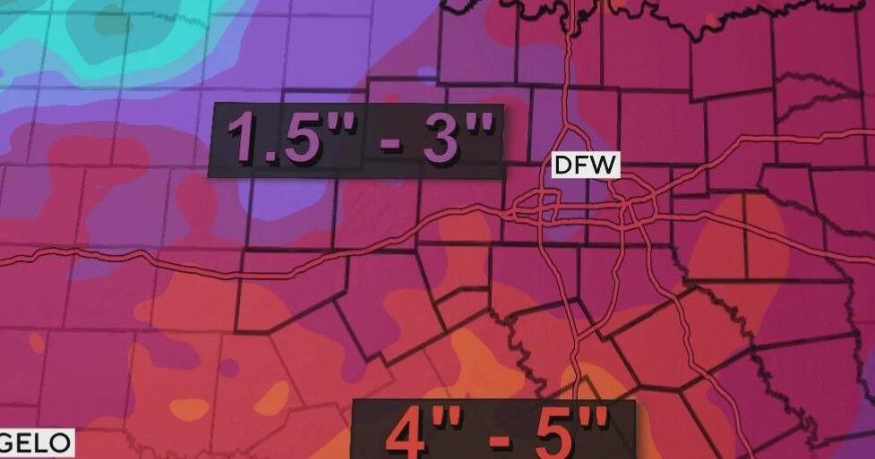 Another round of heavy rain is in the North Texas forecast - CBS Texas