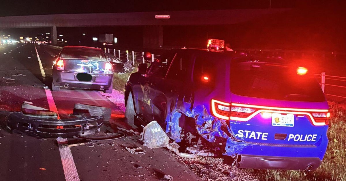Driver arrested on suspected DUI after striking Michigan State Police cruiser 