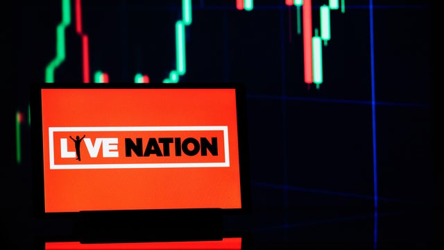 In this photo illustration, Live Nation Entertainment, Inc. 