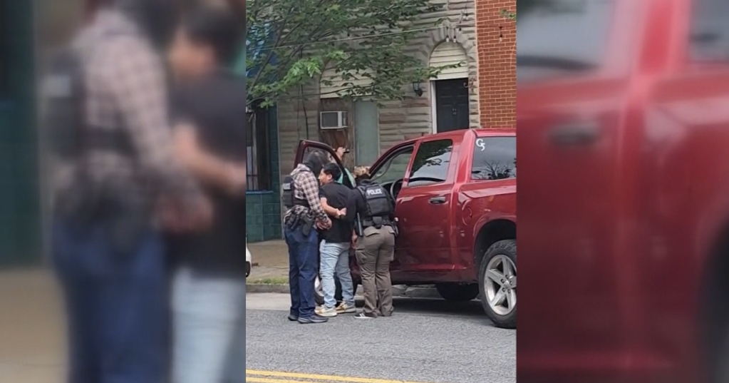 Video shows ICE agents facing backlash while detaining people in Baltimore 