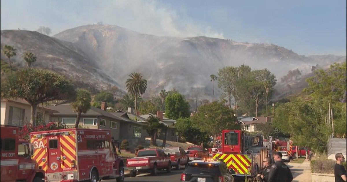 Forward progress of Bethany Fire along Burbank hillside neighborhood stopped 