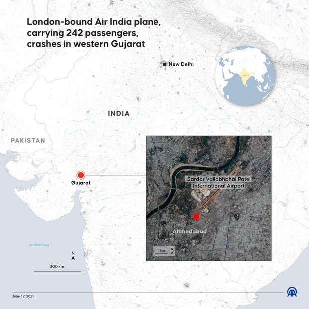 Air India Plane, in London, which carries 242 passengers, crashing 