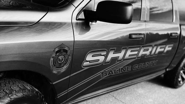 Police tape at a crime scene. 