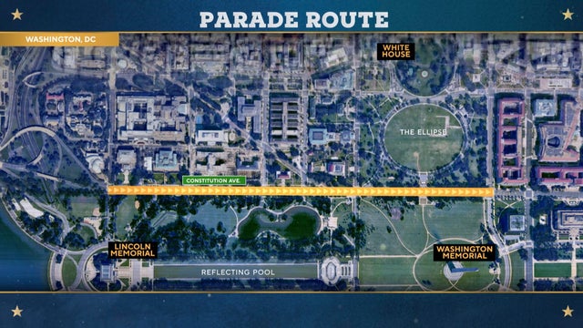 Army parade route map 