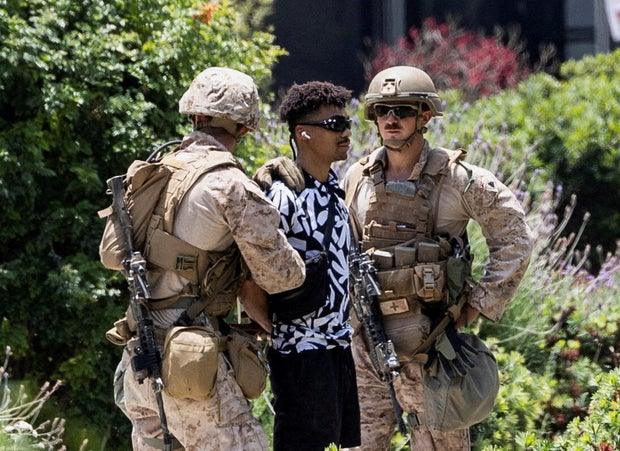 U.S. Marines deployed to Los Angeles as protests against federal immigration sweeps continue 