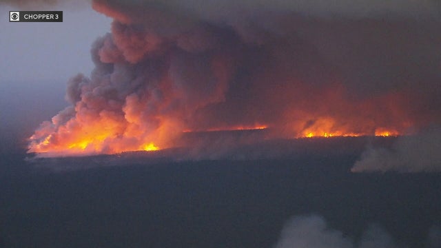 Wildfire burning in Wharton State Forest, New Jersey Forest Fire Service says 