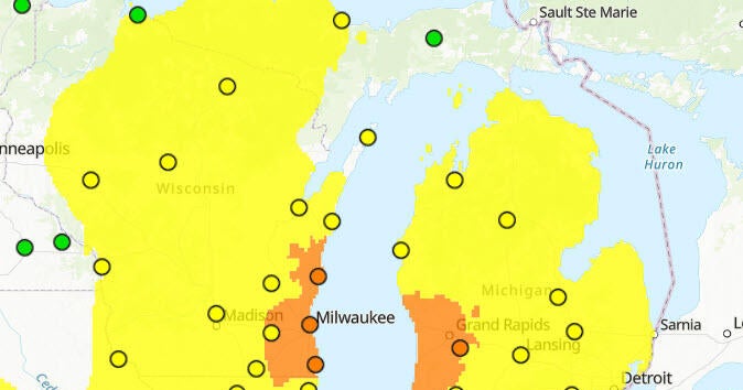 Air quality advisories issued for most of West Michigan for Tuesday 